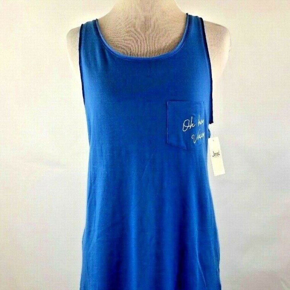 Jenni Intimates Sleepshirt Chemise Nightgown Blue